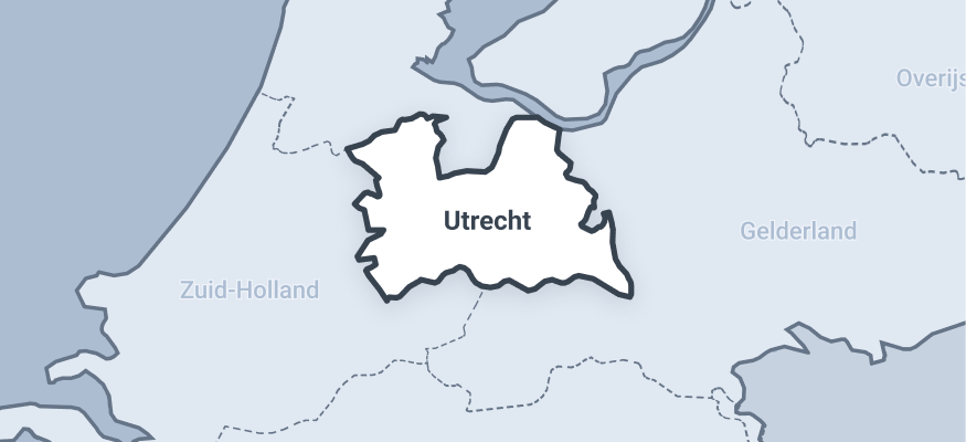 Kaart van de provincie Utrecht